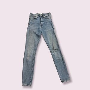 Zara High Rise Skinny Jeans .
